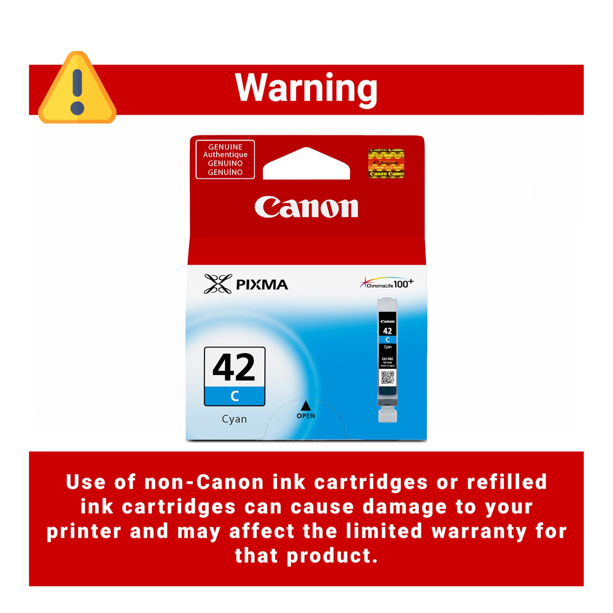 Amazon.com: Canon CLI-42 Genuine Cyan Ink Tank, Compatible